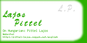 lajos pittel business card